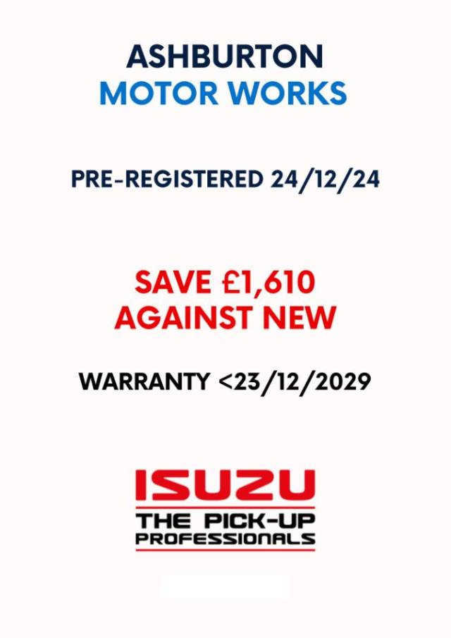 2024 Isuzu D-max 1.9 Utility Extended Cab 4x4