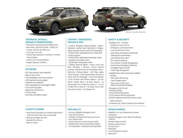 2025 Subaru Outback 2.5 Field